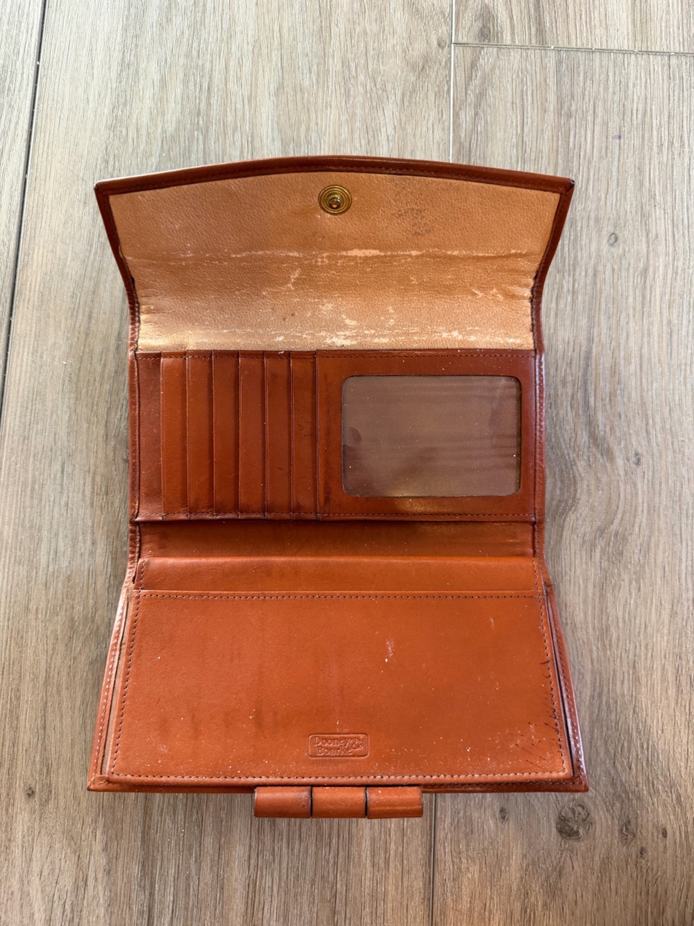 Dooney and Bourke Black and Brown Leather Wallet - Picture 6 of 10
